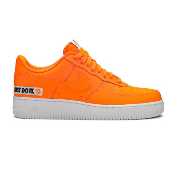 Nike Air Force 1 Low 'Total Orange' 2018 Sneaker Pumpkin Black Just Do It Shoes - Picture 3 of 17